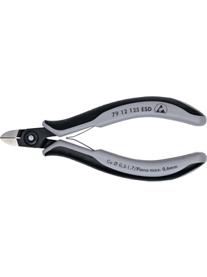 Knipex - 79 12 125 ESD - Side-cutting pliers small bevel, 79 12 125 ESD, Knipex