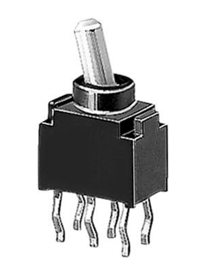 Knitter-Switch - FT 2 D - PCB microminiature toggle switch Pin Connections / PCB THT 28 VDC, FT 2 D, Knitter-Switch