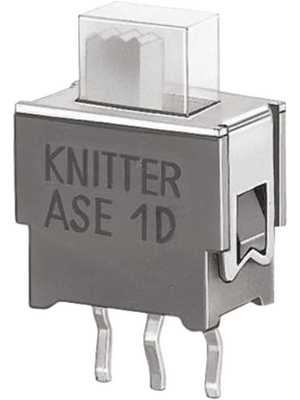 Knitter-Switch - ASE 1 D - PCB slide switch PCB THT / Pin Connections 48 VAC/DC 50 mA, ASE 1 D, Knitter-Switch