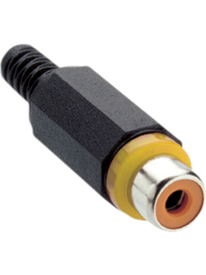 Lumberg Connect GmbH - XKTO 1 gelb - RCA Socket black yellow, XKTO 1 gelb, Lumberg Connect GmbH