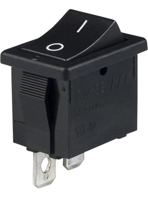 NKK - CWSB11AA2F - Rocker switch, on-off, black, 6 A, CWSB11AA2F, NKK
