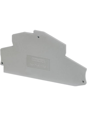 Phoenix Contact - D-PTTBS 2,5-QUATTRO - End plate, grey, D-PTTBS 2,5-QUATTRO, Phoenix Contact