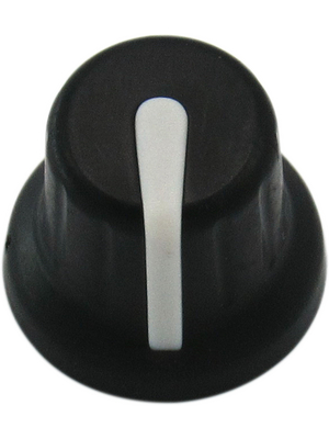 RND Components - RND 210-00315 - Plastic Round Knob, black, 6.0 mm D Shaft, RND 210-00315, RND Components