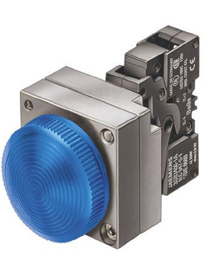 Siemens - 3SB3644-6BA50 - Indicator with LED, Metal, blue, 3SB3644-6BA50, Siemens