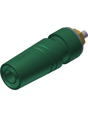 SKS Kontakttechnik - SAB 2640 LK Au green - Laboratory socket ? 4 mm green CAT III 40 mm, SAB 2640 LK Au green, SKS Kontakttechnik