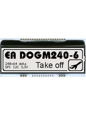 Electronic Assembly - EA DOGM240N-6 - LCD-graphic display 240 x 64 Pixel,white, EA DOGM240N-6, Electronic Assembly