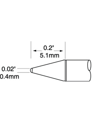 Metcal - UFTC-7CN04 - Soldering tip Conical / Long Reach 380 C, UFTC-7CN04, Metcal