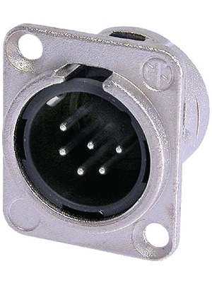 Neutrik - NC6MD-L-1 - XLR Panel-mount male receptacle 6 N/A DL Soldering Connection nickel-plated, NC6MD-L-1, Neutrik