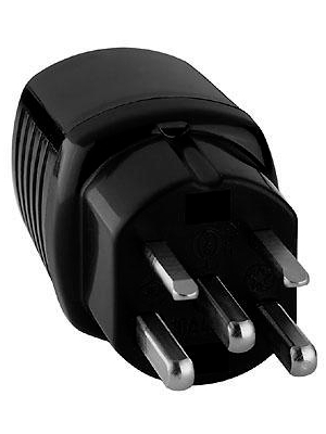 Feller - 8825.T25.60 - Mains plug Suisse T25 N/A black Switzerland, Type 25, 8825.T25.60, Feller