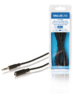 Valueline - VLAB22050B50 - Audio cable 5.00 m black, VLAB22050B50, Valueline