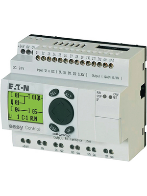 Eaton - EC4P-222-MTAD1 - EASY Control EASY, 12 DI (4 D/A), 8 TO, 1 AO, EC4P-222-MTAD1, Eaton