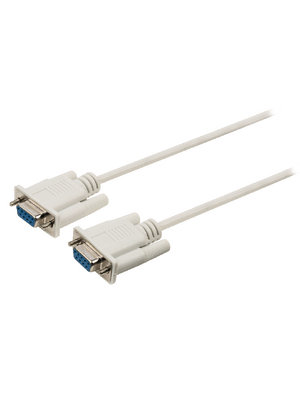 Valueline - VLCP52055I20 - Null Modem Cable D-SUB 9-Pin Female - Female 2.00 m, VLCP52055I20, Valueline