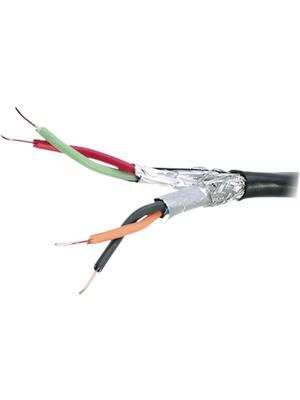 Belden - 1634A 0101000 - Data cable shielded   2 x 2 x0.32 mm2 Copper bare PE black, 1634A 0101000, Belden