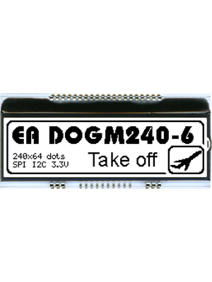 Electronic Assembly - EA DOGM240W-6 - LCD-graphic display 240 x 64 Pixel,white, EA DOGM240W-6, Electronic Assembly