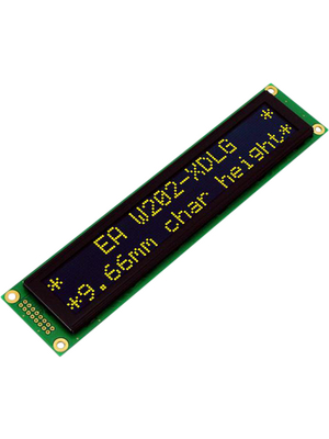 Electronic Assembly - EA W202-XDLG - Dot matrix OLED display 9.66 mm 2 x 20, EA W202-XDLG, Electronic Assembly