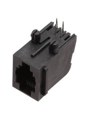 Encitech Connectors - RJJU-44-143-E7V-011 - Modular Jack with Panel Stop 4/4, RJJU-44-143-E7V-011, Encitech Connectors