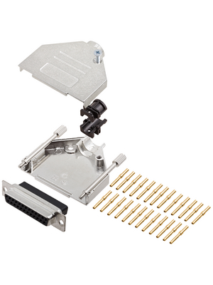 Encitech Connectors - DTZK25-DBCS-K - D-Sub socket kit 25P, DTZK25-DBCS-K, Encitech Connectors