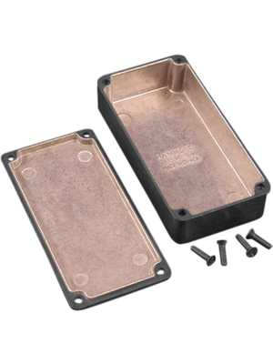 Hammond - 1590GBK - Metal enclosure, black, 50 x 100 x 25.5 mm, Die cast aluminium / Alloy, IP 54, 1590, 1590GBK, Hammond