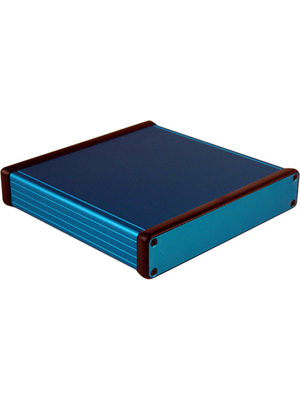 Hammond - 1455R1601BU - Metal enclosure, blue, 165 x 160 x 30.5 mm, Aluminium, 1455R1601BU, Hammond