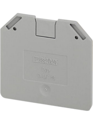 Phoenix Contact - D-UT 16 - End plate, grey, D-UT 16, Phoenix Contact