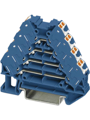 Phoenix Contact - PTRV 4 BU/WH - Marshalling Terminal block CLIPLINE PT N/A blue / white, PTRV 4 BU/WH, Phoenix Contact