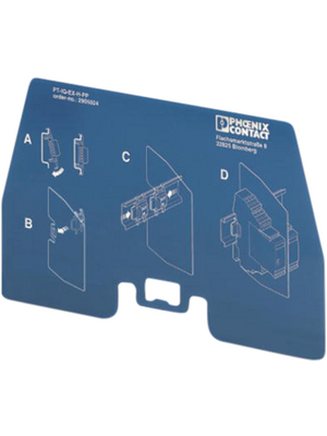 Phoenix Contact - PT-IQ-EX-H-PP - Separating plate 83.47 x 1 x 138.7 mm blue, PT-IQ-EX-H-PP, Phoenix Contact