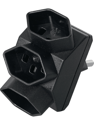 Steffen - 14 9744 23 - Branch plug 3-in black 1 x Type 23, 14 9744 23, Steffen