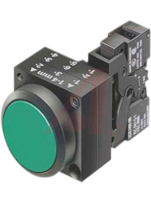 Siemens - 3SB3245-0AA41 - Pushbutton flat with LED, complete, green, 3SB3245-0AA41, Siemens