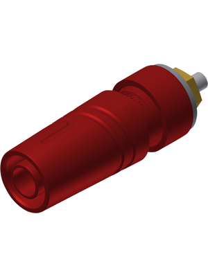 SKS Kontakttechnik - SAB 2640 LK Au red - Laboratory socket ? 4 mm red CAT III 40 mm, SAB 2640 LK Au red, SKS Kontakttechnik