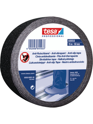 Tesa - 60950 50MM X 15 M BLACK - Anti slip tape black 50 mmx15 m, 60950 50MM X 15 M BLACK, Tesa