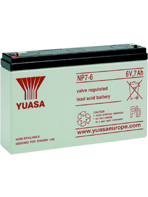 Yuasa - NP7-6 - Lead-acid battery 6 V 7 Ah, NP7-6, Yuasa