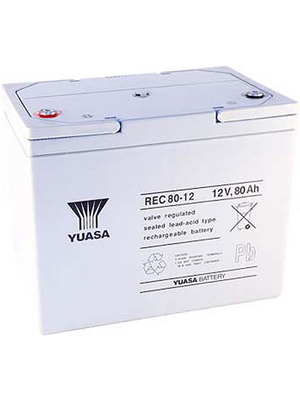 Yuasa - REC80-12 - Lead-acid battery 12 V 80 Ah, REC80-12, Yuasa