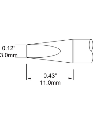 Metcal - SFP-CH30 - Soldering Rework Cartridge Chisel 3.0 mm 390 C, SFP-CH30, Metcal