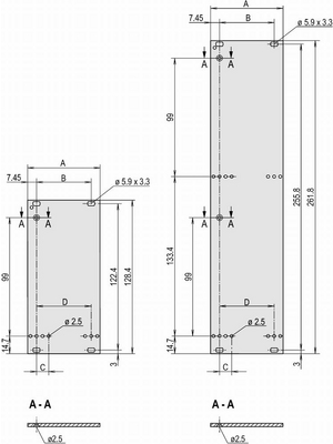 Pentair Schroff - 30847-602 - U-Profile Front Panel 3 HE 3 TE, 30847-602, Pentair Schroff