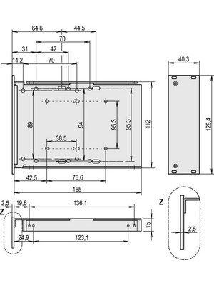 Pentair Schroff - 20810-605 - Module, 3 HE, 8 TE, 20810-605, Pentair Schroff