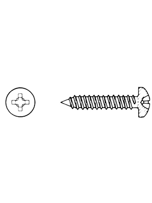 Bossard - 7981B0409R - Self-tapping sheet metal screw, Phillips 9.5 mm, 7981B0409R, Bossard