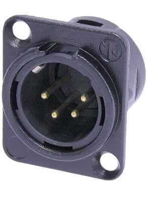 Neutrik - NC4MD-L-B-1 - XLR Panel-mount male receptacle 4 N/A DL Soldering Connection black, NC4MD-L-B-1, Neutrik