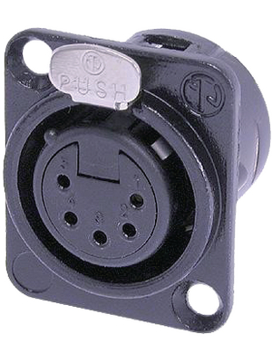 Neutrik - NC5FD-L-B-1 - XLR Panel-mount female receptacle 5 N/A DL Soldering Connection black, NC5FD-L-B-1, Neutrik