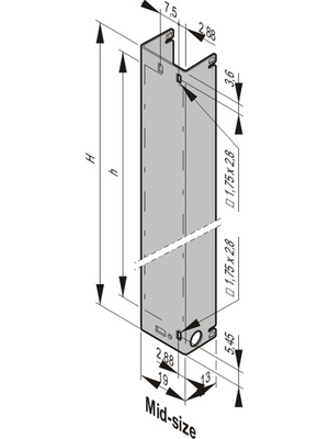 Pentair Schroff - 30849-403 - Front Panel 4 TE, 30849-403, Pentair Schroff