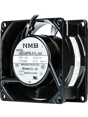 NMB - 08038PB-A1L-AA-00 - Axial fan 80 x 80 x 38 mm 54 m3/h 115 VAC, 08038PB-A1L-AA-00, NMB