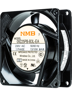 NMB - 09225PB-B3L-EA-00 - Axial fan 92 x 92 x 25 mm 58.8 m3/h 230 VAC 13 W, 09225PB-B3L-EA-00, NMB