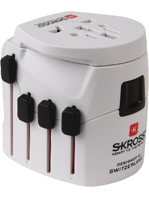 SKross - 1.10313 - World Travel Adapter Pro+ AU / CN / Protective Contact / Type L / CH / UK / HK / USA AU / CN / Protective contact / IT / CH / UK / HK / USA, 1.10313, SKross