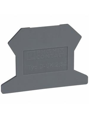 Phoenix Contact - D-UK 2,5 - Side wall grey, width 1.5 mm grey, D-UK 2,5, Phoenix Contact