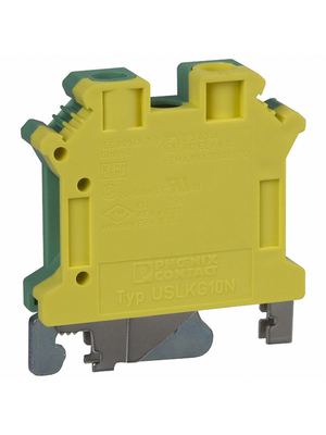 Phoenix Contact - USLKG 10 N - Terminal block yellow/green 0.2...10 mm2, USLKG 10 N, Phoenix Contact