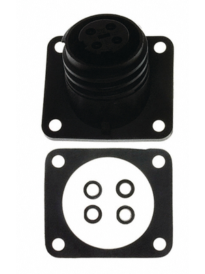 Bulgin - PX0941/04/S - Appliance socket with flange, 4-pole Poles 4, PX0941/04/S, Bulgin