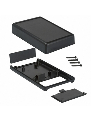 Hammond - 1593QBK - Shell case  black 66 x 28 mm ABS IP 40 N/A, 1593QBK, Hammond