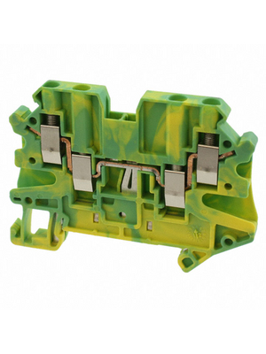 Phoenix Contact - UT 2,5-QUATTRO-PE - Terminal block green-yellow 0.14...2.5 mm2, UT 2,5-QUATTRO-PE, Phoenix Contact