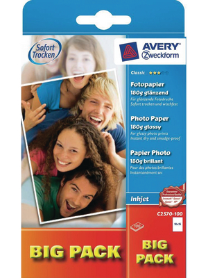 Avery Zweckform - C2570-100 - Classic inkjet photo paper, C2570-100, Avery Zweckform