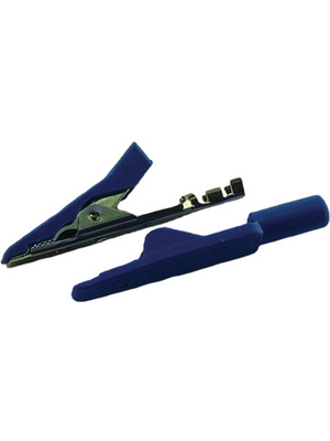 SKS Kontakttechnik - MA 1 CRIMP BLAU / BLUE - Crocodile clip ? 2 mm blue 30 VAC 60 VDC, 8 A, MA 1 CRIMP BLAU / BLUE, SKS Kontakttechnik