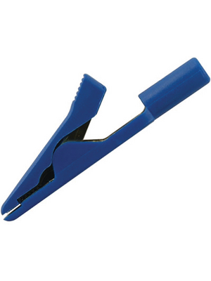 SKS Kontakttechnik - MA 1 BLAU / BLUE - Crocodile clip ? 2 mm blue 30 VAC 60 VDC, 8 A, MA 1 BLAU / BLUE, SKS Kontakttechnik